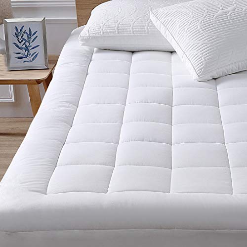 oaskys Mattress Pad Cover with 18' Deep Pocket Cotton...