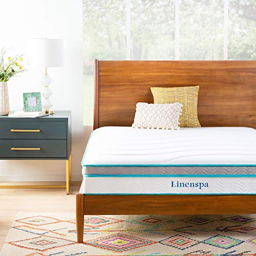 Linenspa 8 Inch Memory Foam and Innerspring Hybrid...